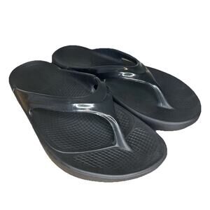 OOFOS Womens 6 Sandal OOlala Black Recovery Comfort Flip Flops Lightweight Thong